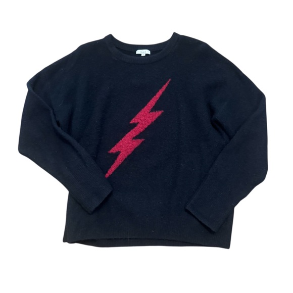 Rails Black Ruby Lightning Storm Sweater, Size Medium, Wool Cashmere Sweater - Picture 3 of 9